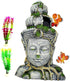 PINVNBY Large Buddha Head Statue Decorations for Fish Tank, Resin Ornament, Betta Hideout Cave for Small Fish and