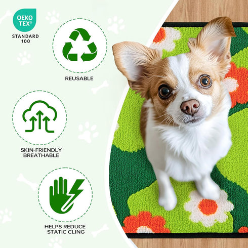 16"x30", 2 Pack Qeils Reusable Puppy Pads for Small Dogs, Washable Pee Pads with Non-Slip , Absorbent Leakproof Mat