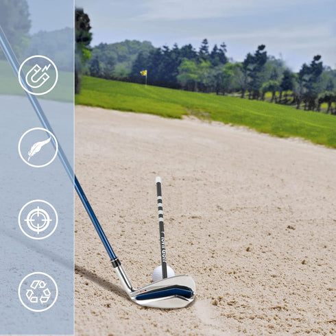 ToVii Golf Alignment Rods, Upgraded Magnetic Golf Club Alignment Stick, Training Aid for Golf Shot Visualization