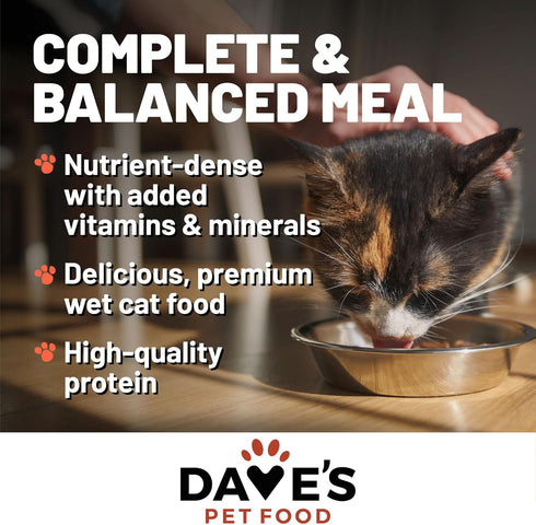 Dave's Pet Food Grain Free Wet Canned Cat Food (Pate, Gobblicious Gourmet), 13 oz Cans (Case of 12), Made in USA with