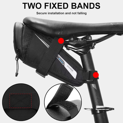 Roswheel Race Series 131432 Ultralight Bike Saddle Bag, Bicycle Under Seat Pouch Cycling Wedge Pack for Road Bike, 0.4