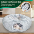 VIVOYAN Multifunctional Cat Tunnel Toy - XL Interactive Cat Play Tunnel with Climbing Holes and Thick Resting Mat