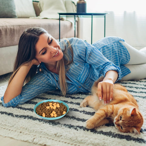 6 inch Cat Bowls for Food and Water - Unbreakable Wheat Straw Dishes, 8 Pcs