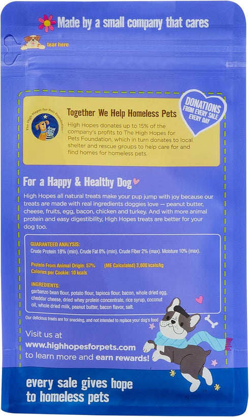 High Hopes Grain Free Bacon, Egg & Cheese Cookies - Every Purchase Gives Hope to Homeless Pets