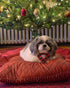 2 Pack Christmas Dog Plaid Bandana with Santa and Snowman Appliques Holiday Scarf for Pet Dog Puppy