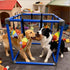 RAOPINGX (XL:19.6 19.6 Inch) Puppy Play Gym for Small Breed Dogs, Removable Hanging Toys with Bungee Straps