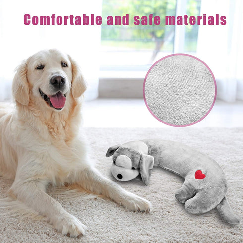 Moropaky Dog Heartbeat Toy - Anxiety Relief for Puppies, Grey
