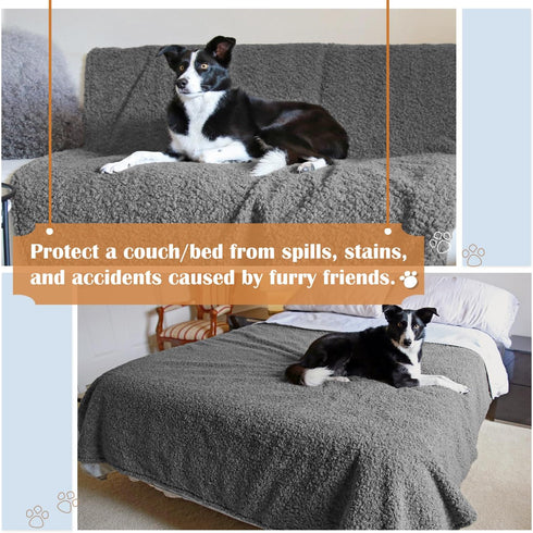 Kritter Planet Love Waterproof Bed Blanket for Couples, Washable Leakproof Blanket Pad for Adult Intimacy