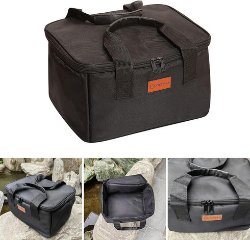 Muloo Portable Camping Cookware - Outdoor Carrying Picnic Tableware Organizers - Gas-Tank Oxford-Cloth Storage Bag