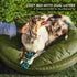 ClevaHome Orthopedic Dog Bed for Large Dogs - Dual Layer Water Repellent Round Pet Bed with Washable Cover, Olive Branch