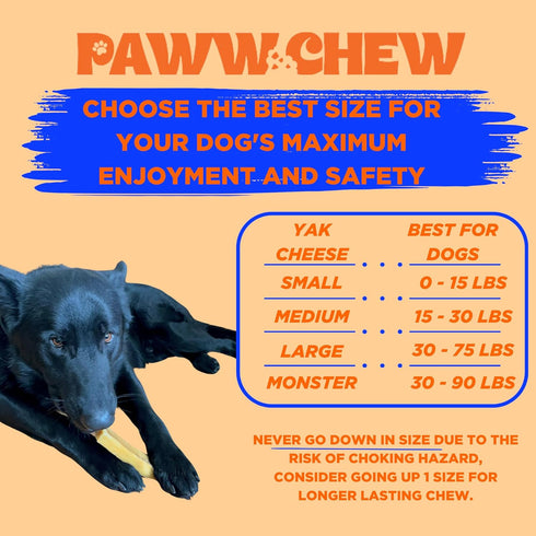 Yak Cheese Himalayan Dog Chews - All Natural Long Lasting Dog Treats, (Monster - 2 Pack) Odorless, High Protein Yak Chew, Great For Oral Health, Only 3 Ingredient Yak Bones for Power-Chewers