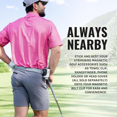 Golf Magnetic Belt Clip (Black), Ultra-Strength Neodymium Magnet for Attaching Accessories to Belt