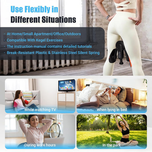 ODCPN 15-80 LB Band(2PC), Inner Thigh Exerciser for Women, Adjustable Resistance Thigh Trainer with Resistance Thigh