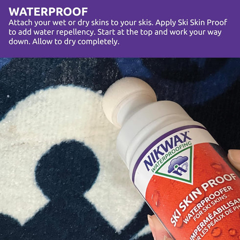 Backcountry Nikwax Ski Skin Proof Waterproofing, Enhances Performance, Prevents Ice Build Up, Ski Care, Liquid Wax