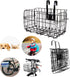 Folding Rear Bike Basket, Rust Proof Wire Mesh, Detachable Front Bike Basket, Mountain Bike Frame Cargo Rack