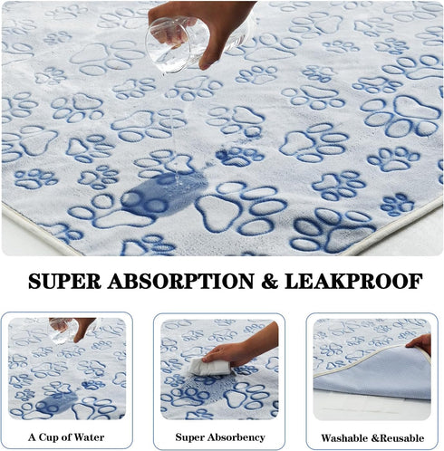 2 Pack 23"x 36" Qeils Reusable Puppy Pads, Washable Pee Pads for Dogs, Non Slip Wee Wee pad, Absorbent and Leakproof
