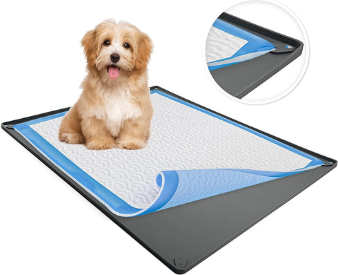 24x36 Inches Skywin Dog Pad Holder Tray for Training Pads - Easy to Clean and Store Perfect for Dog Potty Tray Silicon