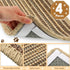 4 Pieces Cat Scratcher Mat Sisal Scratch Pad Rug 7.8 x 15.7 Inch with Adhesive Loop Tape for Protecting Furniture