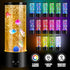 17 Bubble Fish Lamp Light Sensory, Colors Aquarium Liquid Motion Lamps with Remote Control, Artificial Ambient Fish