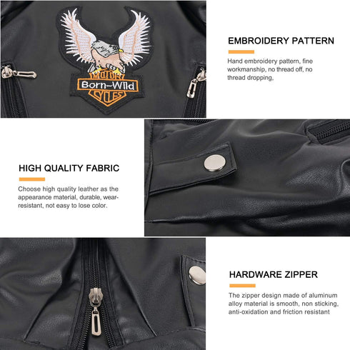 Warm Winter Dog Coat for Small and Medium Dogs - Windproof Waterproof Puppy Jacket - Black Large