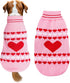 Dog Sweater Turtleneck Winter Coat Apparel - Warm Knitted Holiday Clothes for Cat and Puppy (Medium)