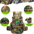 Hunting Backpack, Outdoor Gear Pack with Rain Cover, Durable Large Capacity Day Pack (KHAKI CAMO)