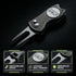 5-in-1 Golf Divot Repair Tool Golfing Ball Marker, Pitch Mark Repair, Putting Alignment, Club Tee, and Groove Cleaner