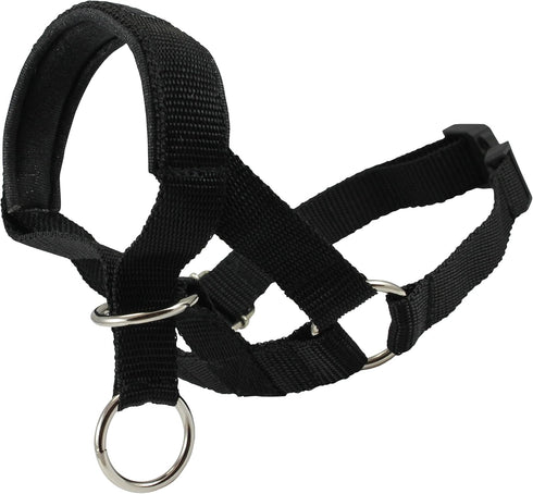 Dog Head Collar Halter Black (XXL 14inch-16inch Snout)