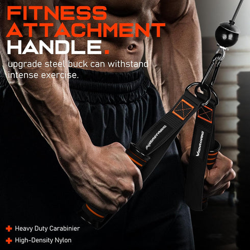 RENRANRING Gym Exercise Handles, Replacement Attachments for Cable Machine Pulleys and Strength Trainers
