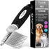 Poodle Pet Dematting Fur Rake Comb Brush Tool - Dog and Cat Comb with Long 2.5 Inches Steel Safety Blades (Black)