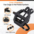 9/16'' 500lb Bike Pedals with Toe Cages for Regular or Clipless Shoes, Spindle, Compatible with Mountain Road Bikes