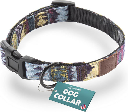 Embark Adventure Dog Collar – Stylish & Durable Nylon Collars for Small Dogs, Adjustable with Strong Buckles