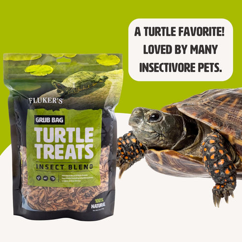 Fluker's Grub Bag Turtle Treats, Insect Blend, High Protein Freeze Dried River Shrimp, Crickets, Mealworms, 12 oz