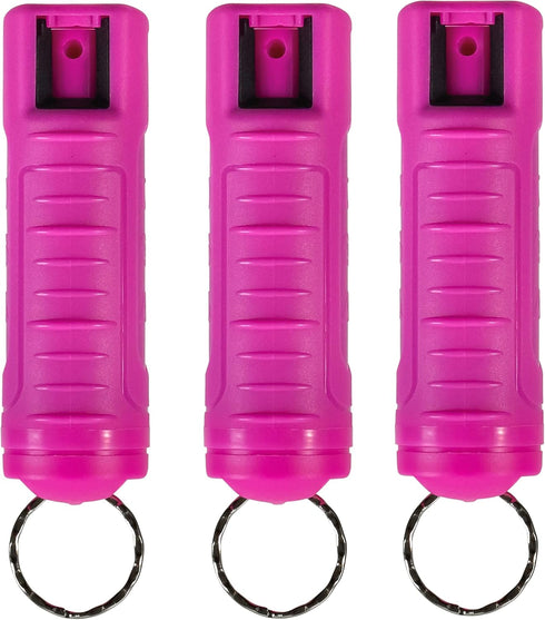 Police Magnum Keychain Pepper Spray, 3 Pack Tactical Self Defense with Belt Clip Holder for Women & Men