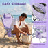 Pinikuyiro Backpack 220LBS Beach Chairs for Adults, Compact Portable Lay Flat Folding Beach Chair with Straps and Large