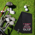 Hafhue Microfiber Golf Towel | Embroidered Women's Accessory, Funny Gift, Black, 23.6x15.8 inches