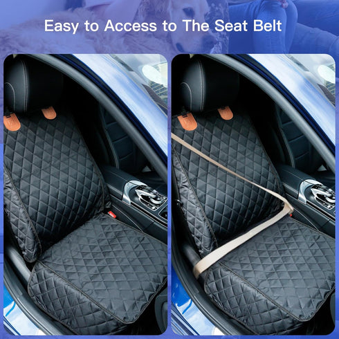 2 Pack, PETICON Front Seat Cover Full Protection Dog Car Seat Cover with Side Flaps, Nonslip Scratchproof Captain Chair