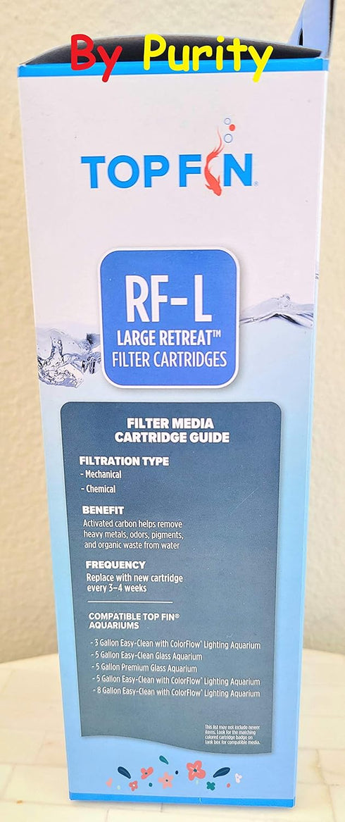 Top Fin Retreat Filter Large, RF-L (6 Count) for Fish Tanks