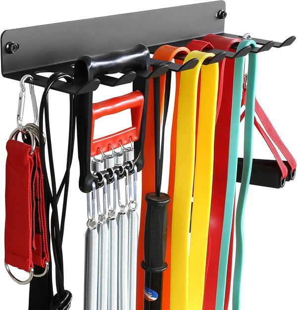 Multi-Purpose Gym Equipment Storage Rack - Heavy Duty Rack for Resistance Bands, Barbell, Lifting Belts