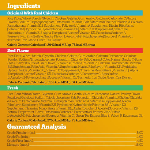 2.73 lb. Pack (51 Pedigree Dentastix Large Dog Treats, Original, Beef & Fresh, Variety Treats Total)