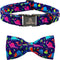 Lionheart Glory Dog Collar, Blue Bow Collar for Boy Dogs, Adjustable Dinosaur Bowtie Collar for Small Dogs Pet Gift