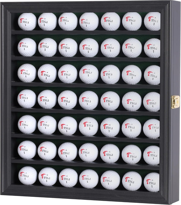 DisplayGifts 49 Golf Ball Display Cabinet Stand Storage Wall Mounted 7 Shelves
