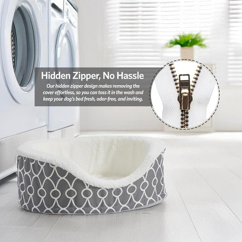 MidWest Homes for Pets Orthopedic Egg-Crate Nesting Pet Bed w/ Teflon Fabric Protector, XS Gray