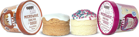 Cuppy Cake Microwave Cake in a Cup for Dogs - Just Add Water and Microwave, Variety 2 Pack, Made in USA
