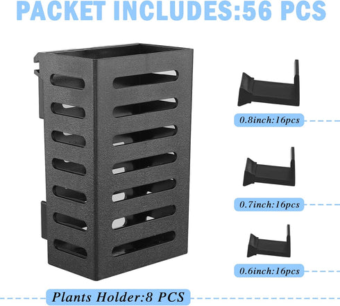 8 Pcs Aquarium Plant Holder, Hanging Planter with Different Size Holders for Aquatic Plants