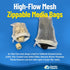 Aquatic Experts High Flow Filter Media Bag - Durable 3” x 8” Filter Bags for Fish Tank (4 Pack)