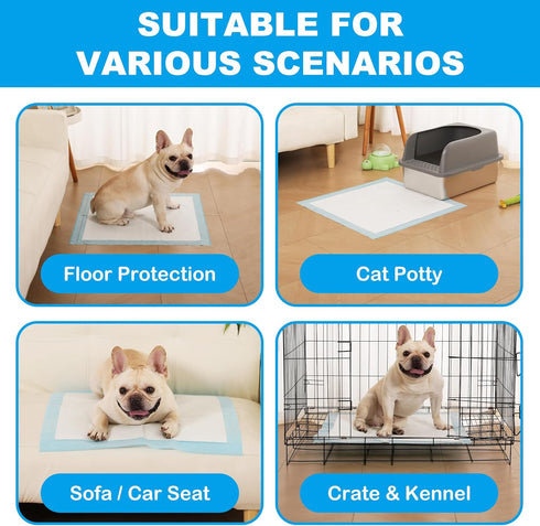 100 Count 23.6x23.6 6 Disposable Puppy Pads, in, Layer Pee Pads for Dogs,Super Absorbent Diaper Changing Pad, Dog Potty