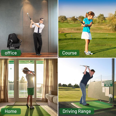 Retractable Golf Swing Training Aid – Portable Grip Trainer with Click Sound, Ideal for Right Hand Practice