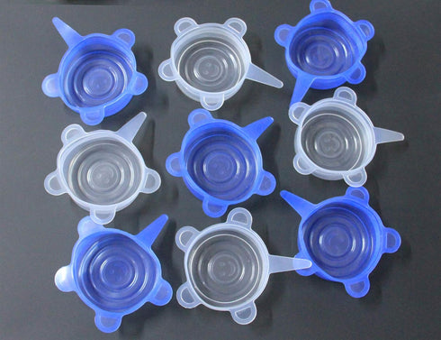 Comtim Pet Food Can Lids - Reusable Silicone Stretch Covers for Dog Cat Food, 9 Pack