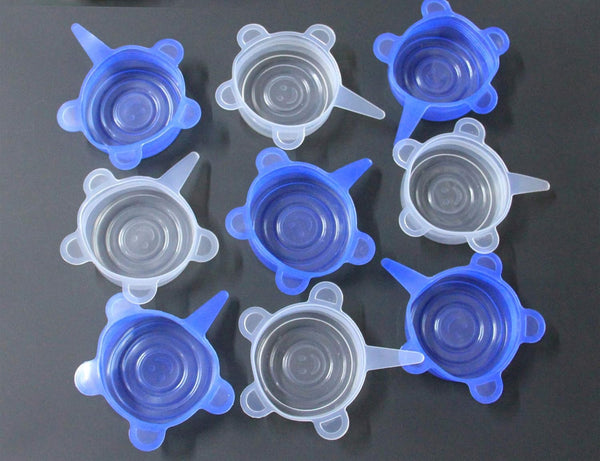 Comtim Pet Food Can Lids - Reusable Silicone Stretch Covers for Dog Cat Food, 9 Pack